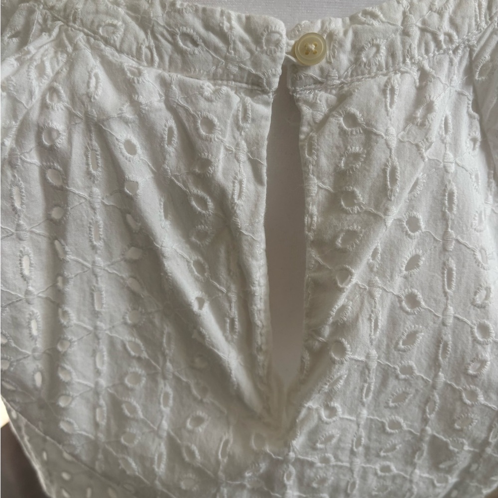 GAP White Eyelet Mini Dress with Tie Waist - Picture 5 of 9